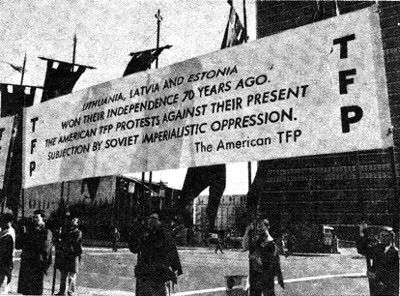 TFP Norte-Americana em campanha de apoio  independncia dos Pases Blticos