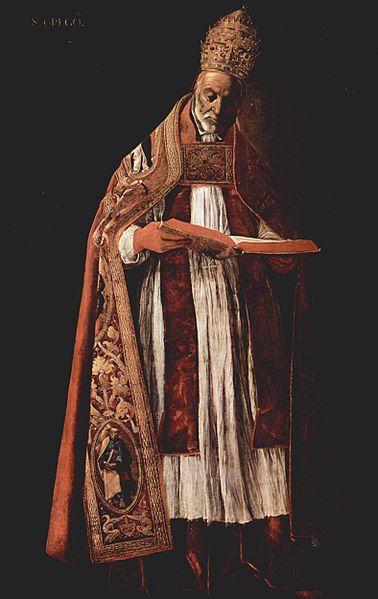 San Gregorio Magno, por Zurbarán