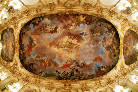 Castelo de Schnbrunn - A Grande Galeira - Afresco central, por Gregorio Guglielmi