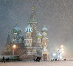 Catedral de So Baslio sob neve